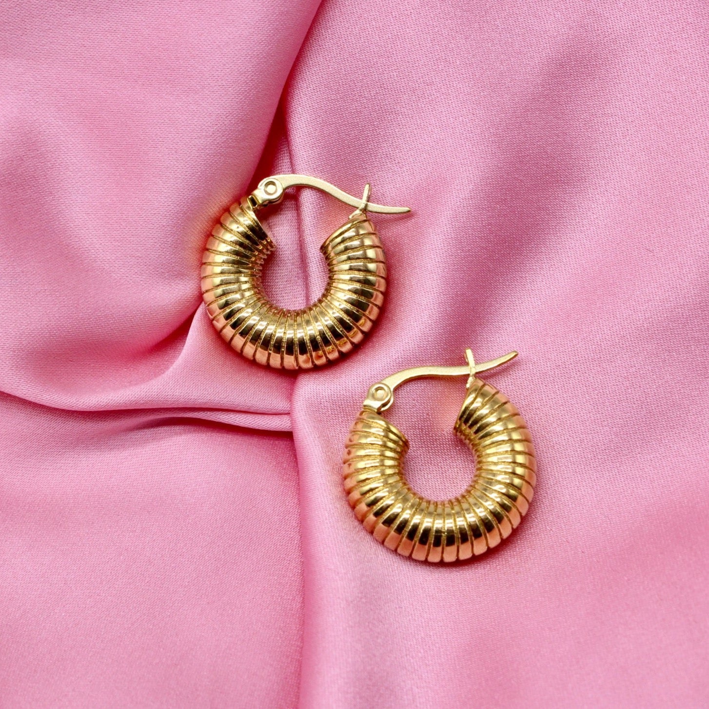 Pink Caterpillar shops Earrings